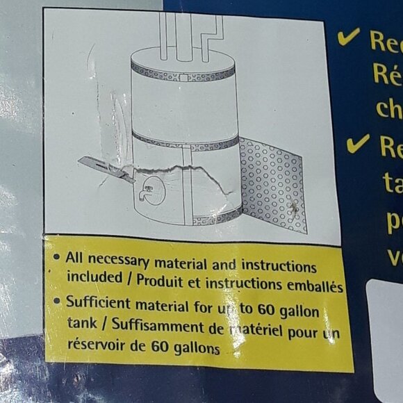 R-5 Water Heater Blanket Cover Up to 60gallon tank - Picture 4 of 5